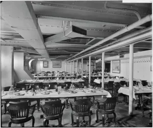 Cruise Ship Prints: Print of 3rd class dining in the RMS Olympic