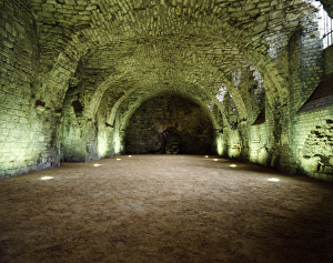 Undercroft, Lincoln Medieval Bishops Palace K021344 Undercroft, Lincoln Medieval Bishops Palace K021344