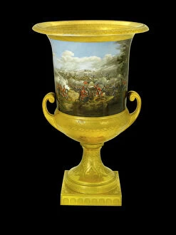 Objects and Artefacts Gallery: Urn showing Duke of Wellington at the Battle of Waterloo N080953