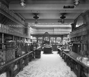 <b class=qtipBold><figcaption>Victorian shop BL11535</figcaption></b><br>HUDSON BROTHERS, 50-52 Ludgate Hill, City of London. Interior view of shop. Photographed by Bedford Lemere in June 1892.<br><em>© Historic England</em> Victorian shop BL11535