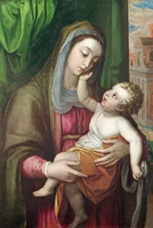 <b class=qtipBold><figcaption>Virgin and Child N070578</figcaption></b><br>APSLEY HOUSE, London. "Virgin and Child" - Italian school c.1600. Doubtfully attributed to Lavinia Fontana (1552-1602). Previously part of the Spanish Royal Collection. Captured by Wellington at Vitoria in 1813. WM 1622-1948.<br><em>© Historic England</em> Virgin and Child N070578