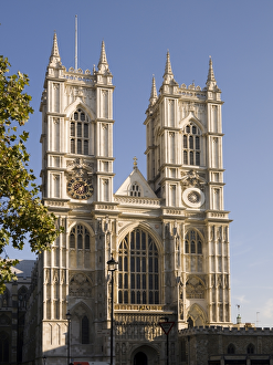 <b class=qtipBold><figcaption>Westminster Abbey N000045</figcaption></b><br>WESTMINSTER ABBEY, London. View of the west front to Westminster Abbey.<br><em>© Historic England</em> Westminster Abbey N000045