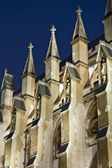<b class=qtipBold><figcaption>Westminster Abbey N090328</figcaption></b><br>WESTMINSTER ABBEY, London. A detailed view of the butresses found on the north side of the building.<br><em>© Historic England</em> Westminster Abbey N090328