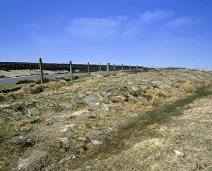 <b class=qtipBold><figcaption>Wheeldale Roman Road K030284</figcaption></b><br>WHEELDALE ROMAN ROAD, North Yorkshire. View of remains of road.<br><em>© Historic England</em> Wheeldale Roman Road K030284