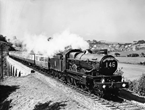No 7018 Drysllwyn Castle near Churston, 1956 No 7018 Drysllwyn Castle near Churston, 1956