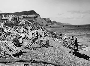 On the Beach at Sidmouth, Devon, August 1936 On the Beach at Sidmouth, Devon, August 1936