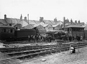 Images Dated 28th February 2014: Bomb damage to Bowden Hall locomotive at Keyham Station, 1941