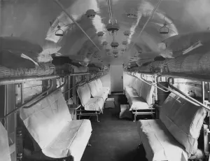 Print of No. 16 Ambulance Train Ward Carriage, Swindon Works, 1915