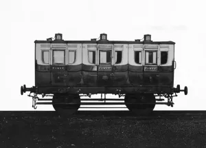 First Class Broad Gauge Carriage Print, 1854