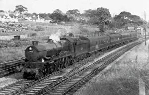 Castle Class locomotive No. 7022, Hereford Castle at Aller Junction, c.1960 Castle Class locomotive No. 7022, Hereford Castle at Aller Junction, c.1960