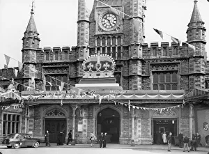 Decorations at Bristol Temple Meads for Queen's Visit, 1956 Decorations at Bristol Temple Meads for Queen's Visit, 1956