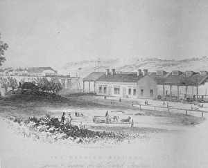 Early view of the stations at Reading, c1842 Early view of the stations at Reading, c1842