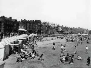 Weymouth Beach Scene Print, 1929
