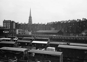Goods wagons on the approach to Paddington Station, 1930 Goods wagons on the approach to Paddington Station, 1930