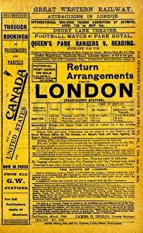 Great Western Railway Excursion Handbill, 1909 Great Western Railway Excursion Handbill, 1909