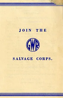 GWR Salvage Corps leaflet, 1940 GWR Salvage Corps leaflet, 1940