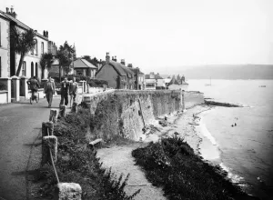 Cornwall Railway History Prints: The Promenade at St Mawes, Cornwall, September 1937