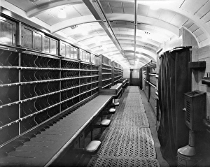 Interior of Post Office Sorting Van, 1937 Interior of Post Office Sorting Van, 1937