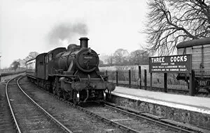 Images Dated 24th May 2016: Ivatt 2MT class, 2-6-0, No. 46521 at Three Cocks Junction April 1958