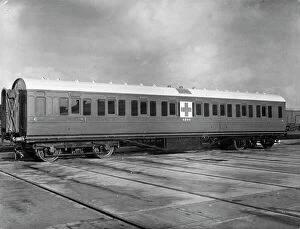 Black & White Prints: LMS coach no.6204 converted to an ambulance train car, 1939