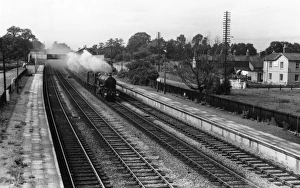 Locomotive No. 5051, Earl Bathurst, passing through Shrivenham Station, September 1958 Locomotive No. 5051, Earl Bathurst, passing through Shrivenham Station, September 1958