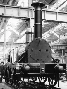 Prints of 2-2-2 broad gauge locomotive Locomotive Prints: Print of North Star locomotive in Swindon Works, 1925