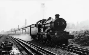 Castle Class Locomotive Prints: Castle Class Locomotive Print: Stokesay Castle at Goring Water Troughs, April 1959