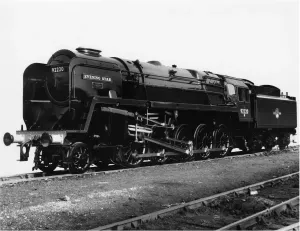 Steam Prints: Print of No 92220 Evening Star, a 1960-built 9F class locomotive