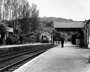 Gara Bridge Station Print, Colour Lithograph