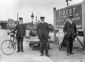 Didcot Station Print: Retired Staff Return to Duty, 1917