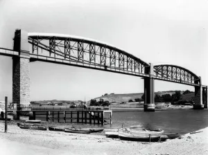 Royal Albert Bridge Print, 1939 Saltash Tamar River View