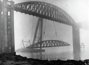Print of the Severn Railway Bridge Dismantling, 1967