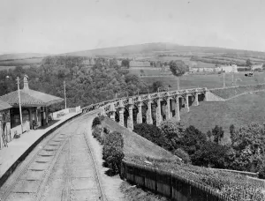 Ivybridge Station and Viaduct Print, c. 1890
