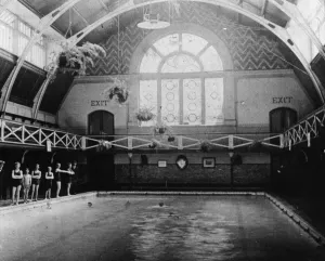 Place Prints: Large Swimming Bath Print, c1905
