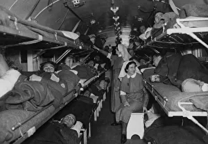 Railway carriage converted to an ambulance ward car, c1939 Railway carriage converted to an ambulance ward car, c1939