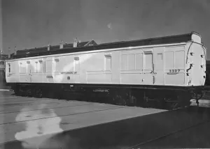 Print of a converted Brake Third coach, 1941