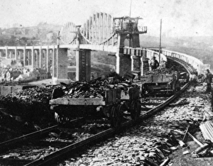 <b class=qtipBold><figcaption>Royal Albert Bridge</figcaption></b><br>The construction of the Royal Albert Bridge at Saltash in 1859<br><em>© STEAM Picture Library 2007 - All Rights Reserved</em> Royal Albert Bridge