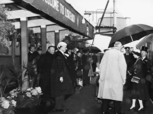 Royal Tour of West Country - The Queen at Liskeard Station, 9th May 1956 Royal Tour of West Country - The Queen at Liskeard Station, 9th May 1956