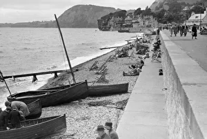Sidmouth Beach, Devon, August 1931 Sidmouth Beach, Devon, August 1931