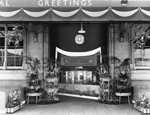Station Decorations for Royal Visit to Cardiff, 5th August 1960 Station Decorations for Royal Visit to Cardiff, 5th August 1960