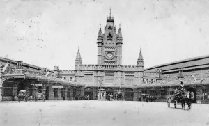 Print of Bristol Temple Meads Station Facade, circa 1900