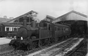 Weymouth Station Autotrain Departure Print, 1947