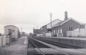 Prints of A view of Bishops Lydeard Station in Somerset, c.1960s, taken from platform level. The station opened in March 1862 and closed in January 1971 Somerset Station Prints: Bishops Lydeard Station Print, c.1960s, Colour Photograph