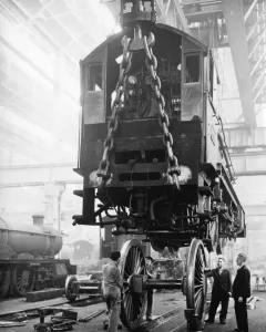 AW Wheel Shop 1947 Re-wheeling of a locomotive Print