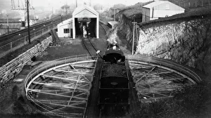 Turntable at Ifracombe Engine Shed, Devon, 1950s Turntable at Ifracombe Engine Shed, Devon, 1950s