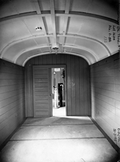 View of brake compartment on non corridor brake third van no.416, 1948 View of brake compartment on non corridor brake third van no.416, 1948