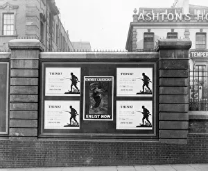 Wartime recruiting posters at Paddington Station, 1915 Wartime recruiting posters at Paddington Station, 1915
