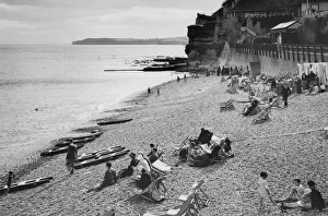 The West End of Sidmouth Beach, Devon, August 1936 The West End of Sidmouth Beach, Devon, August 1936
