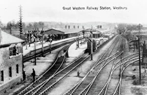 Westbury Gallery: Westbury Station and Signal Box, c.1910