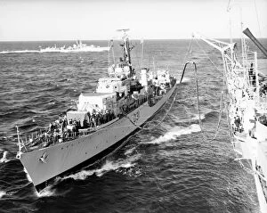 Royal Navy Collection: HMS Broadsword receiving fuel